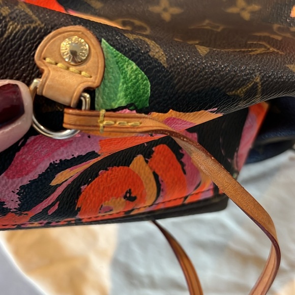 Rare and Retired Louis Vuitton Stephen Sprouse Neverfull Bag with Roses - Picture 6 of 15